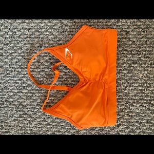 GYMSHARK XS ORANGE SPORTS-BRA NEW